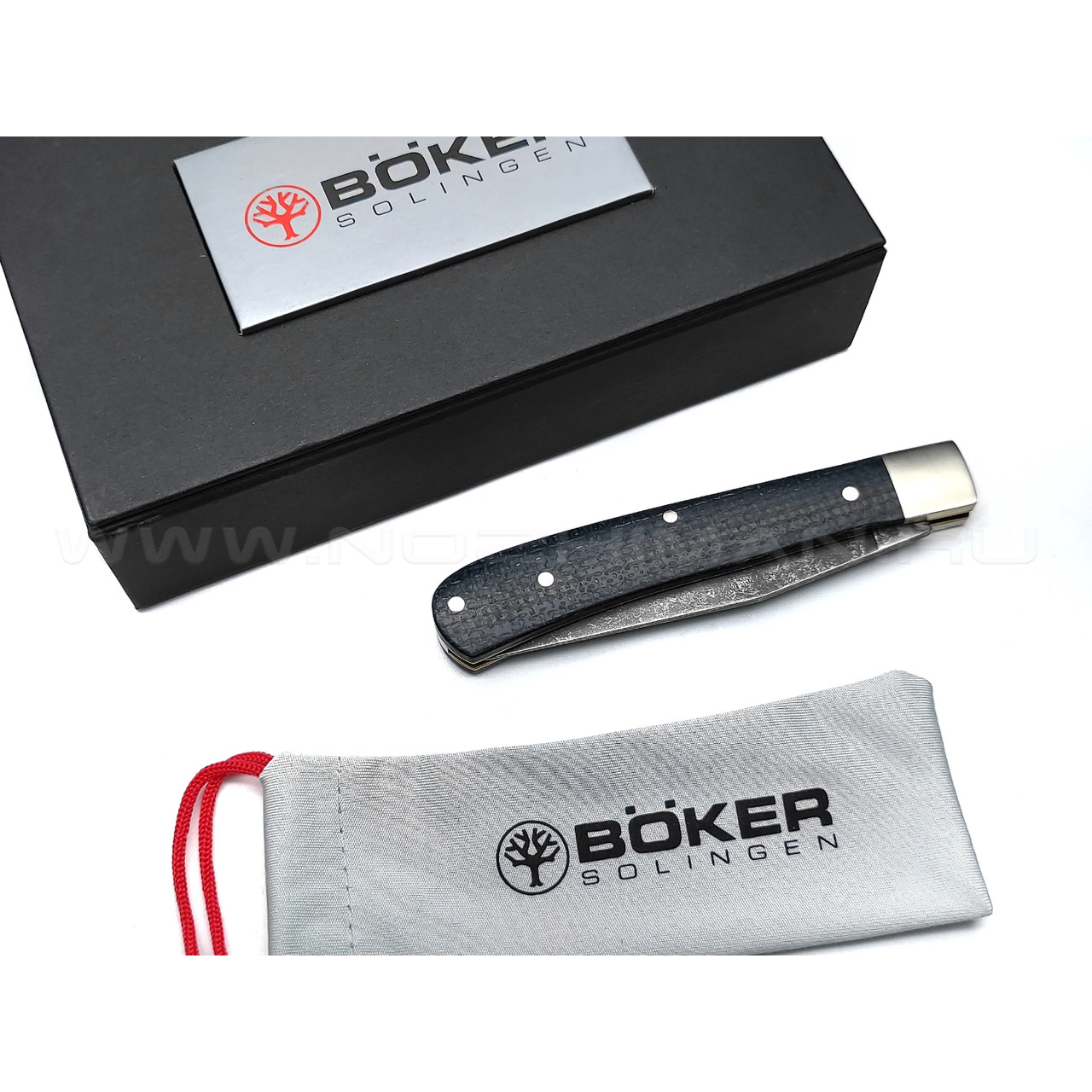 Нож Boker Solingen Trapper Uno Burlap 112595 сталь O1, рукоять микарта, нейзильбер