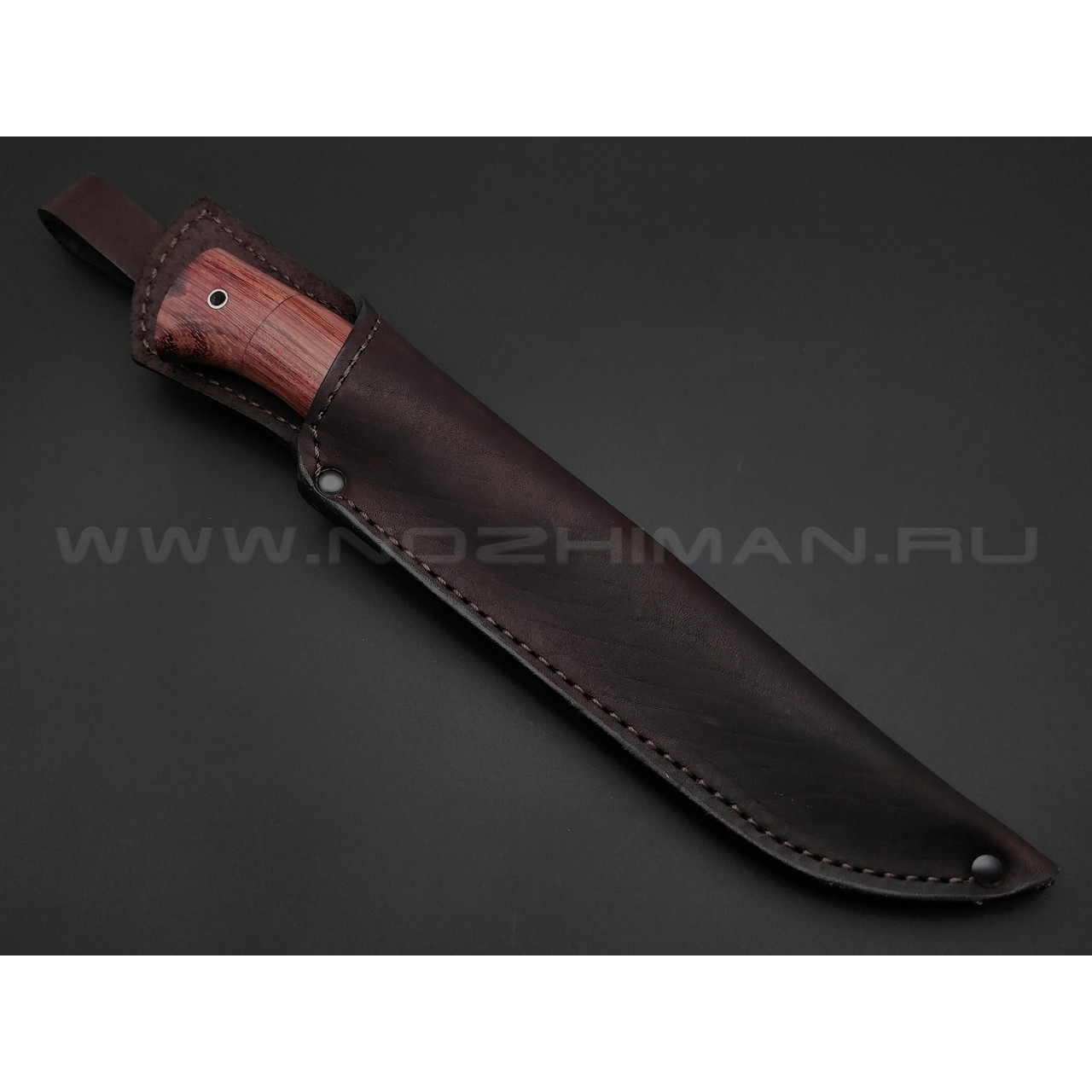 Нож "Рысь" сталь 95Х18, рукоять дерево бубинга, латунь (Фурсач А. А.)
