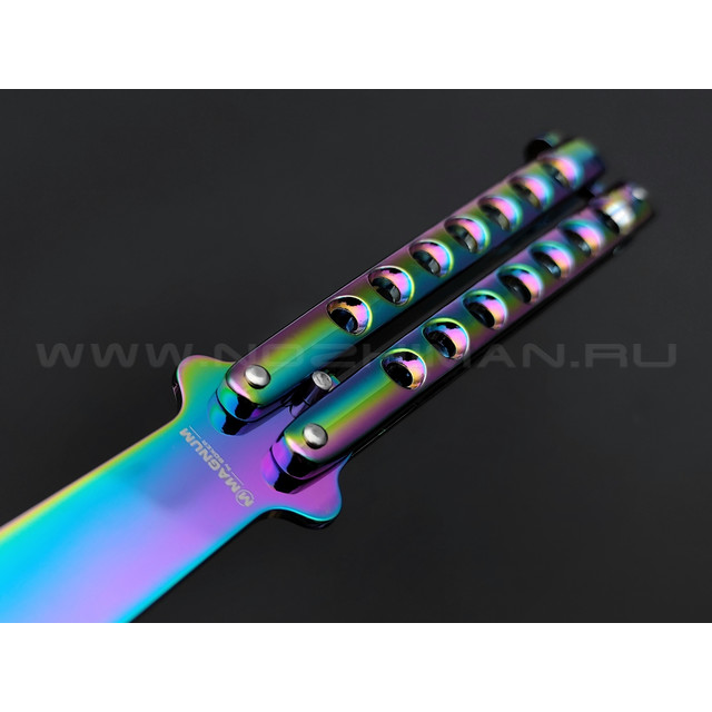 Балисонг открывалка Magnum Rainbow Balisong 09SC010 сталь 440A, рукоять Stainless Steel