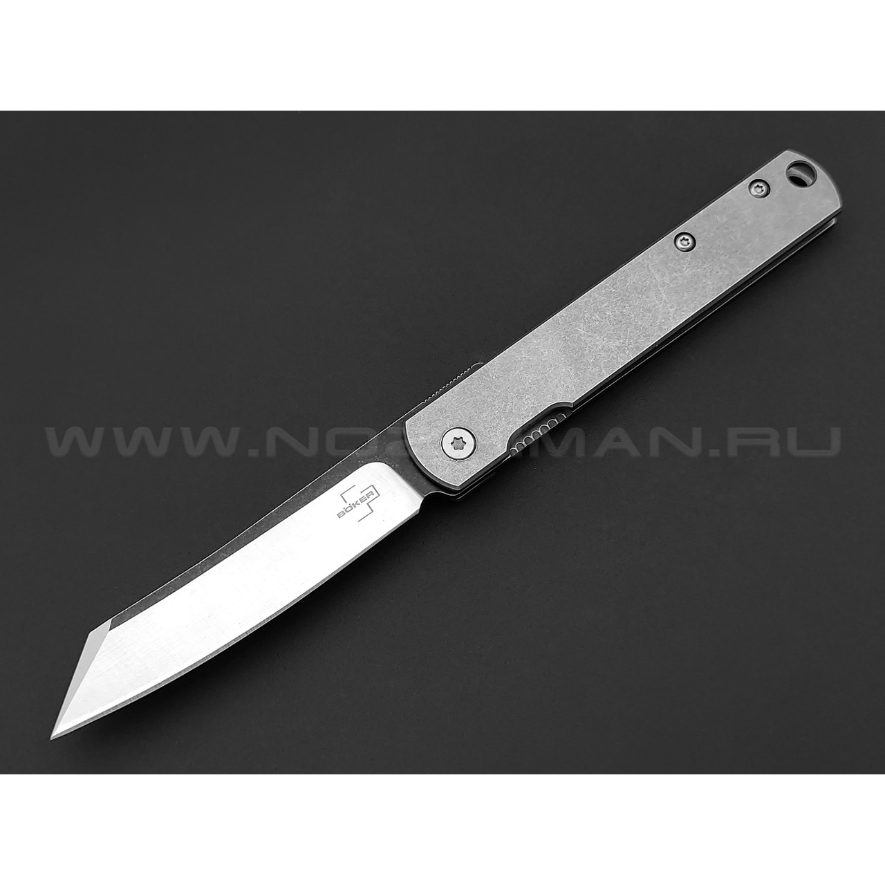 Нож Boker Plus Zenshin Silber 01BO368 сталь 440C, рукоять Stainless steel