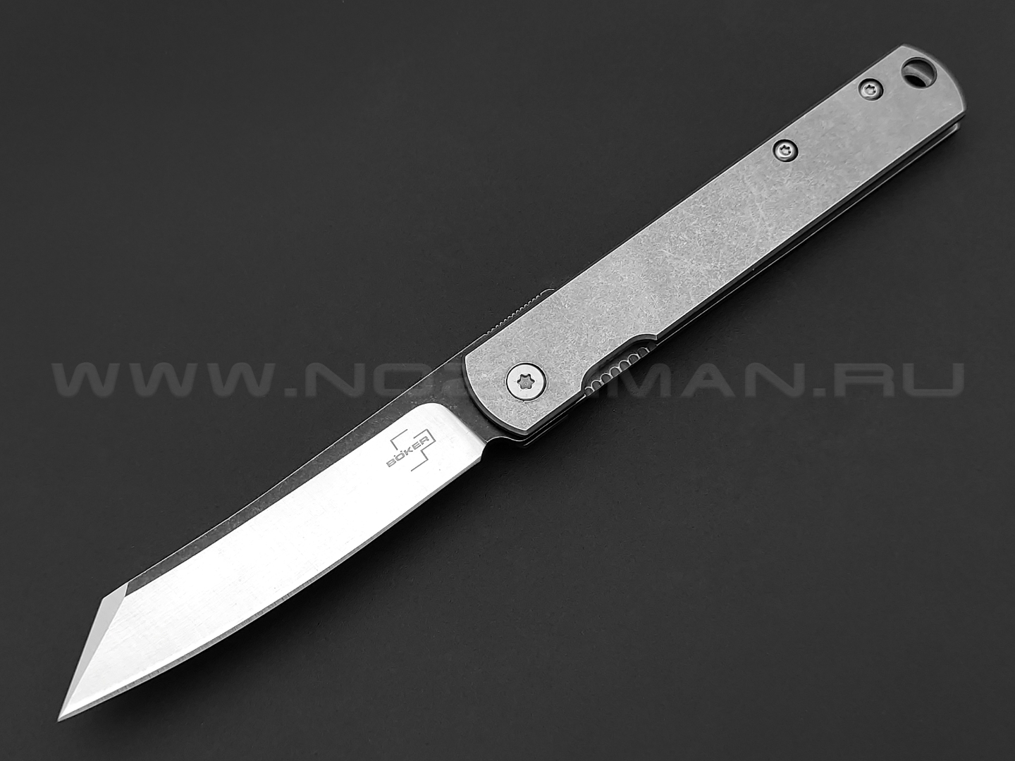Нож Boker Plus Zenshin Silber 01BO368 сталь 440C, рукоять Stainless steel
