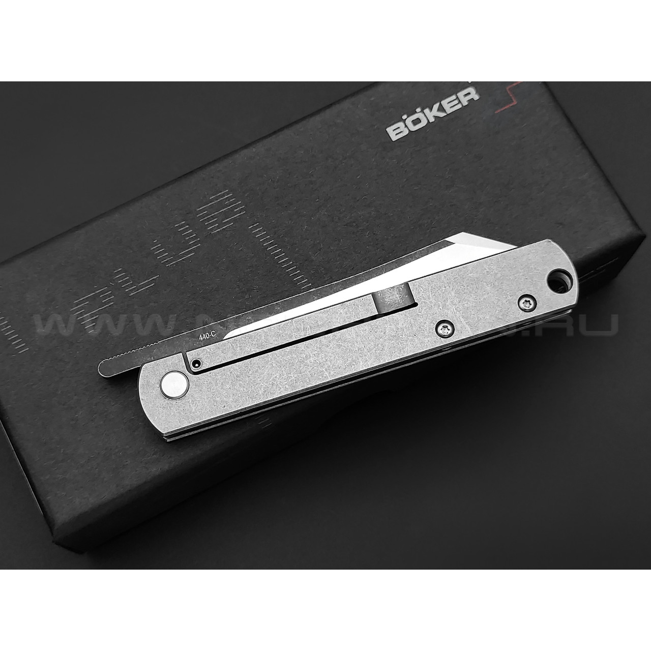 Нож Boker Plus Zenshin Silber 01BO368 сталь 440C, рукоять Stainless steel