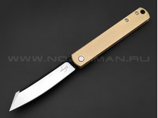 Нож Boker Plus Zenshin Messing Brass 01BO369 сталь 440C, рукоять латунь