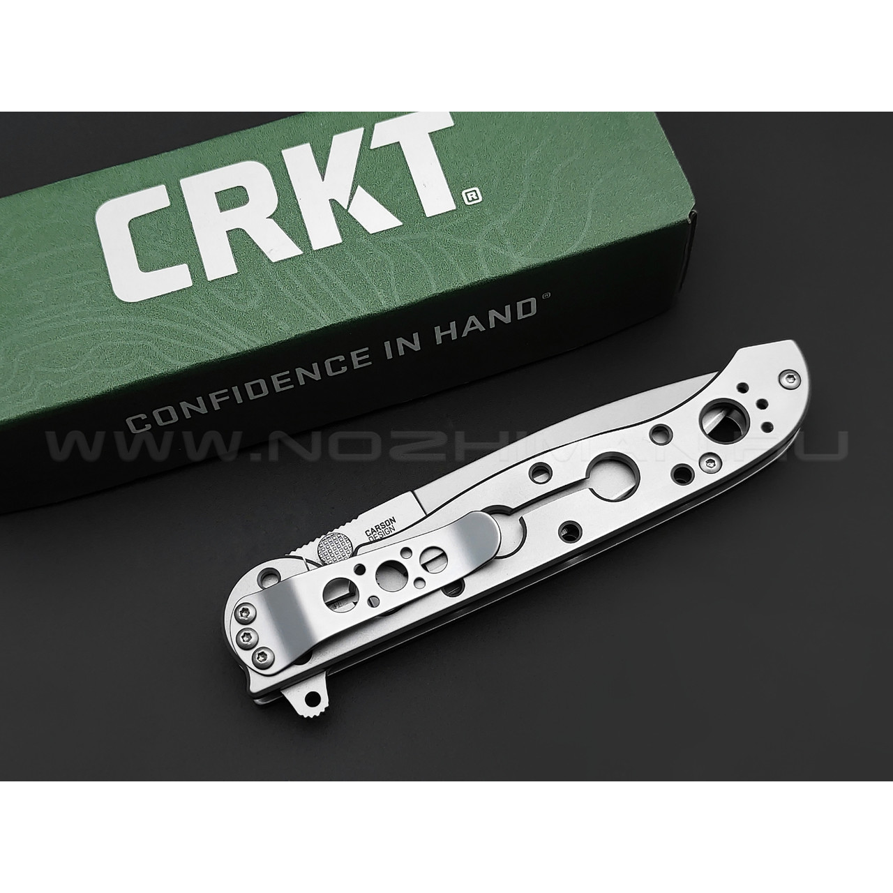 Нож CRKT Carson M16-03SS Spear Point сталь Sandvik 12C27, рукоять Stainless steel