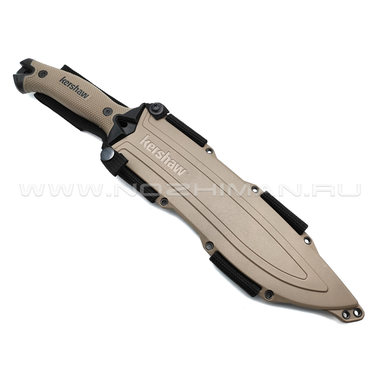Мачете Kershaw Camp 10 tan 1077TAN сталь 65MN Carbon steel, рукоять Glass-filled nylon