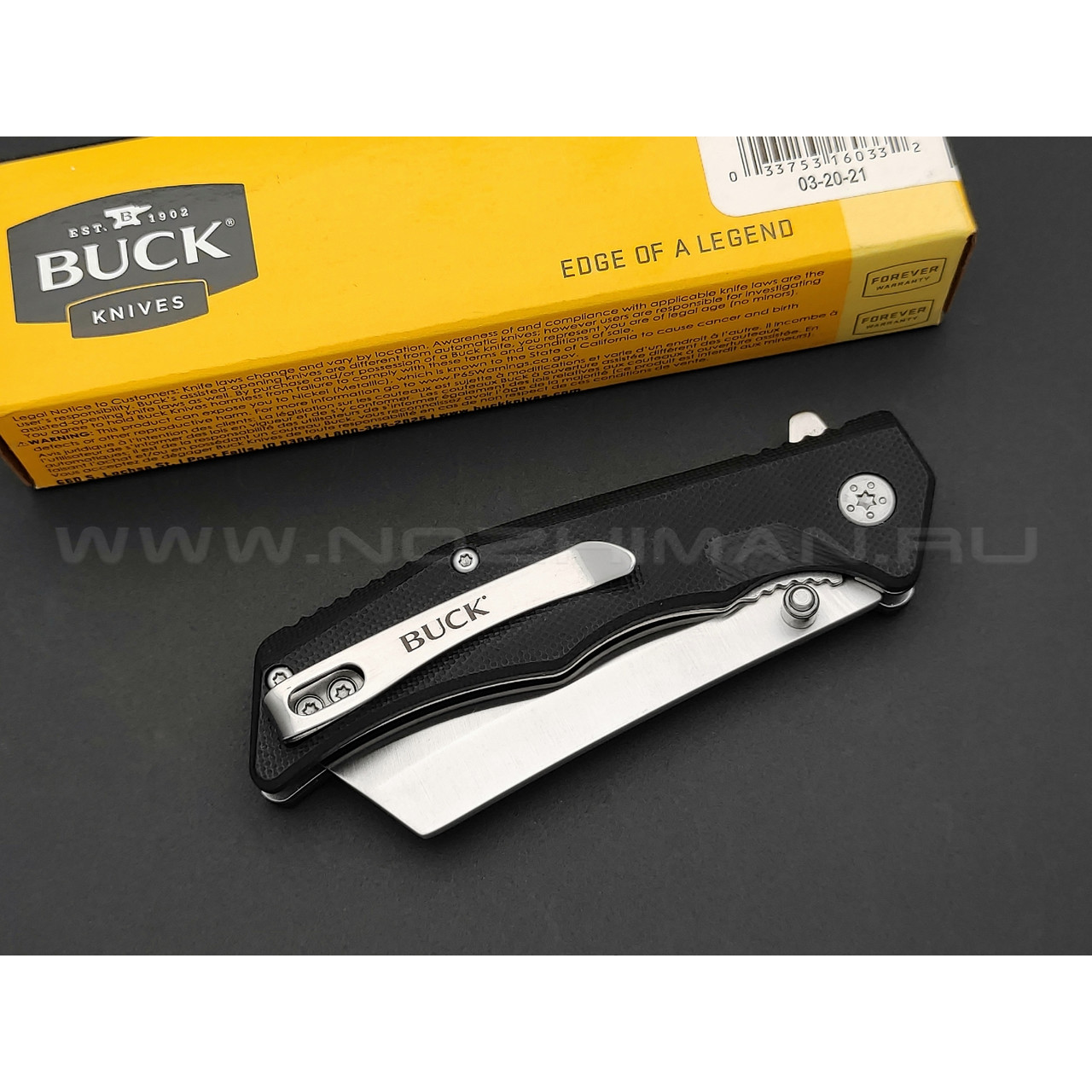 Нож Buck Trunk 0252BKS сталь 7Cr17MoV, рукоять G10 black
