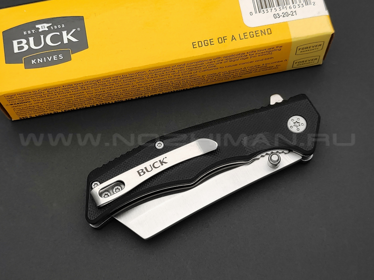 Нож Buck Trunk 0252BKS сталь 7Cr17MoV, рукоять G10 black