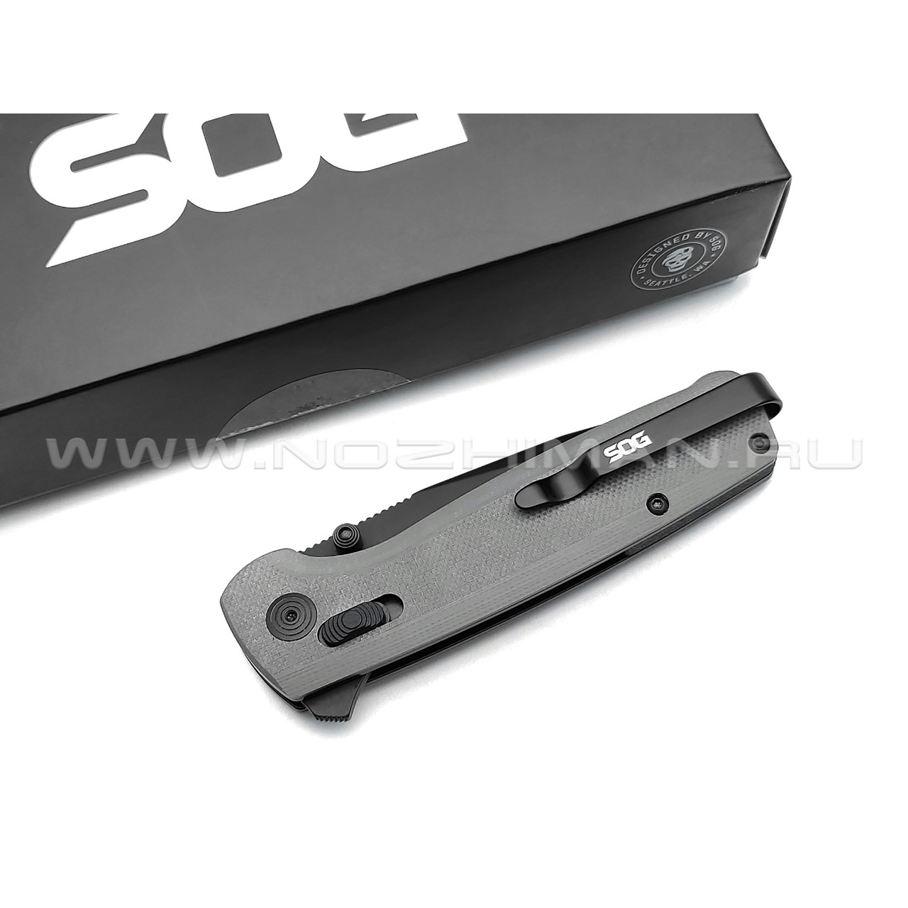Нож SOG Terminus XR Grey TM1038-BX сталь Cryo D2, рукоять G10 grey