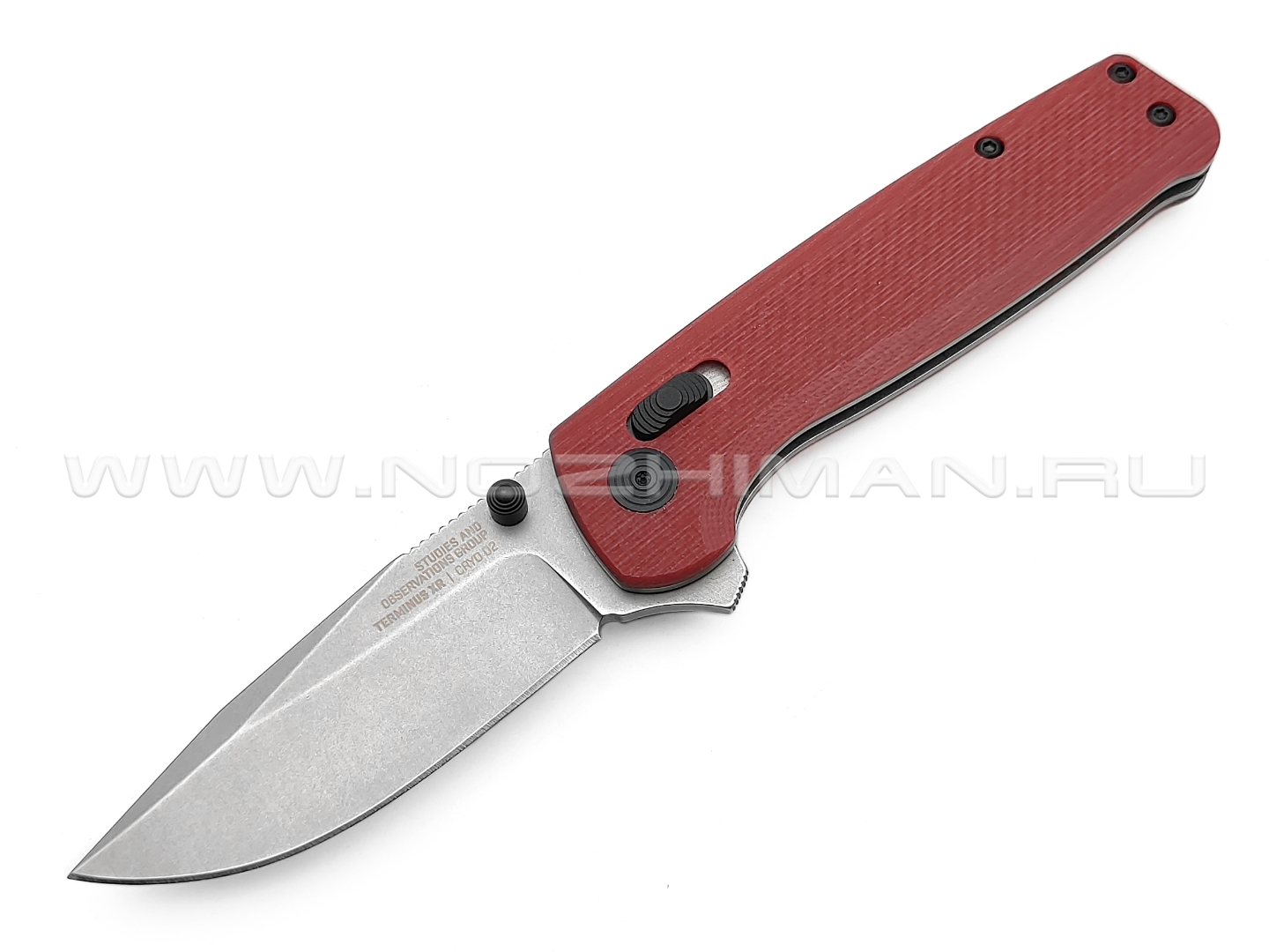 Нож SOG Terminus XR TM1023-BX Crimson сталь Cryo D2, рукоять G10 red