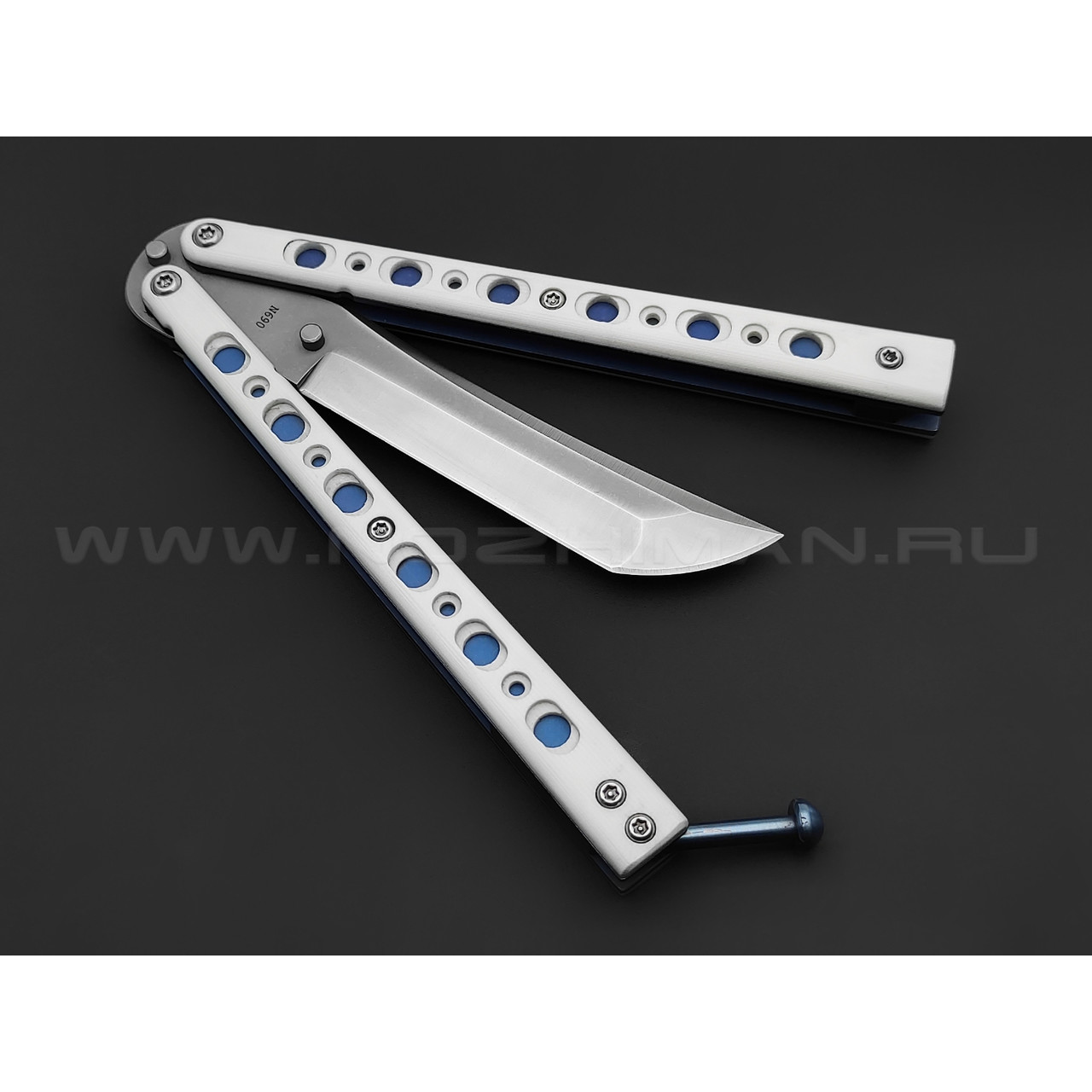 Atroposknife балисонг Demon Frost сталь N690, рукоять G10, титан