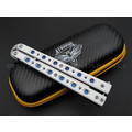 Atroposknife балисонг Demon Frost сталь N690, рукоять G10, титан