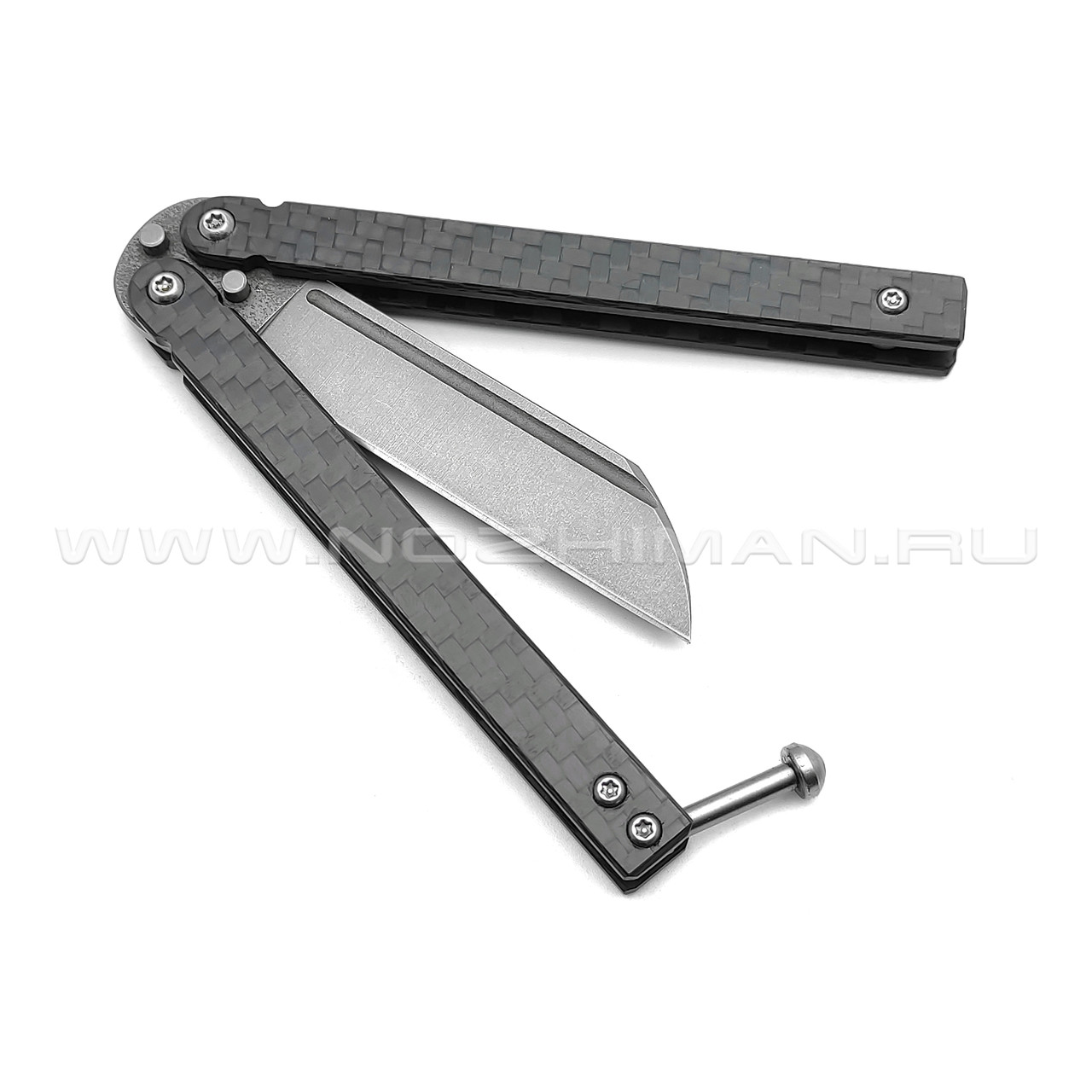 Нож Atroposknife Пират лайт сталь D2, рукоять Carbon fiber