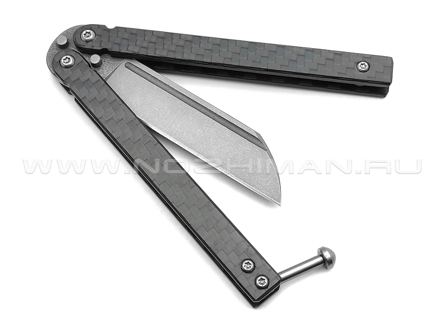 Нож Atroposknife Пират лайт сталь D2, рукоять Carbon fiber