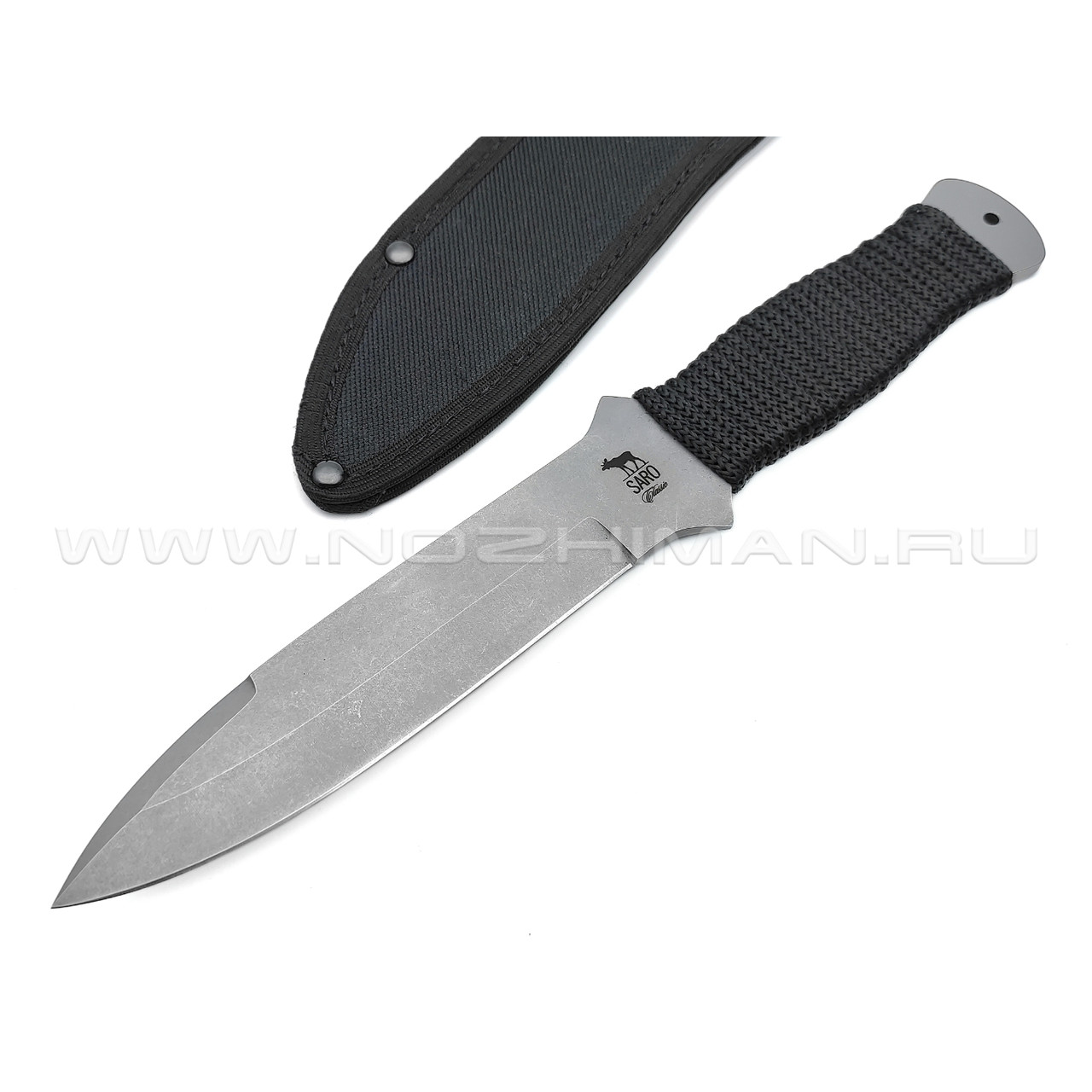 Saro нож Шанс сталь Aus-6, рукоять веревка