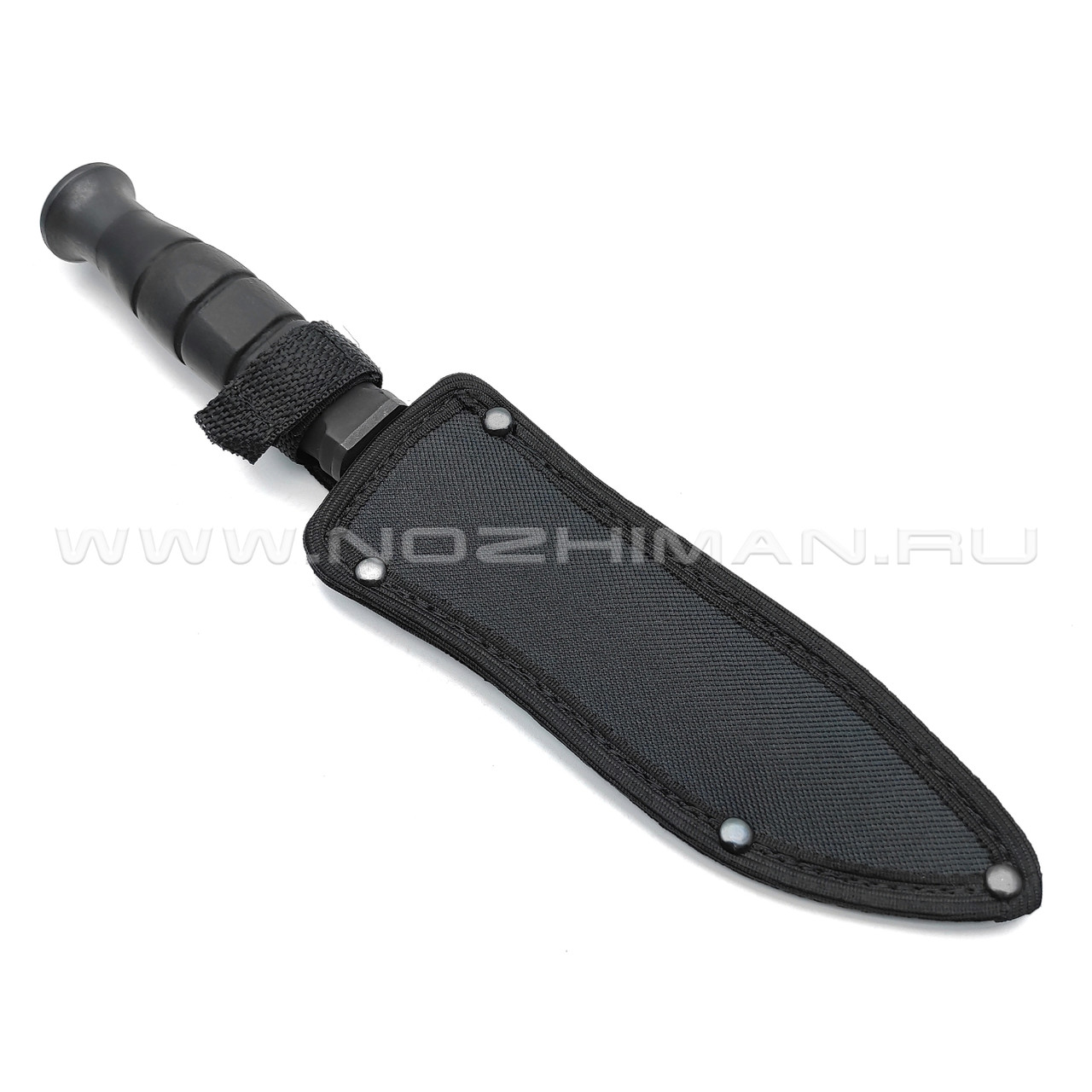 Saro нож Нерпа черный, сталь 65Г, рукоять резина
