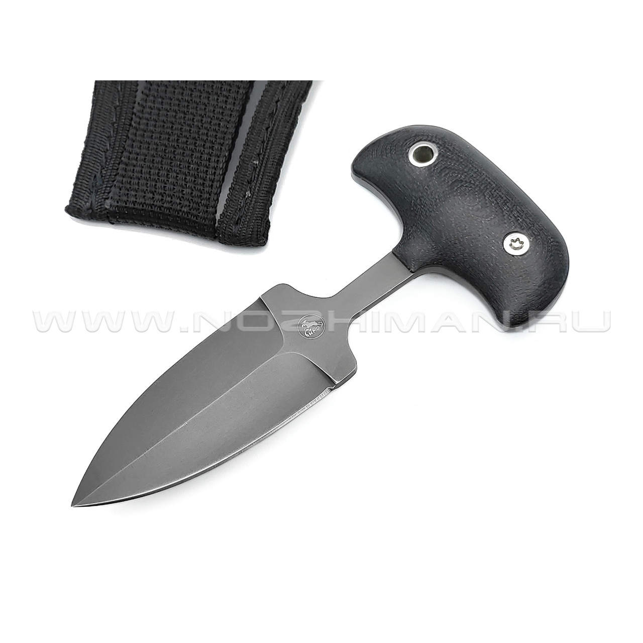 Saro тычковый нож Шмель сталь 65Г, рукоять G10 black