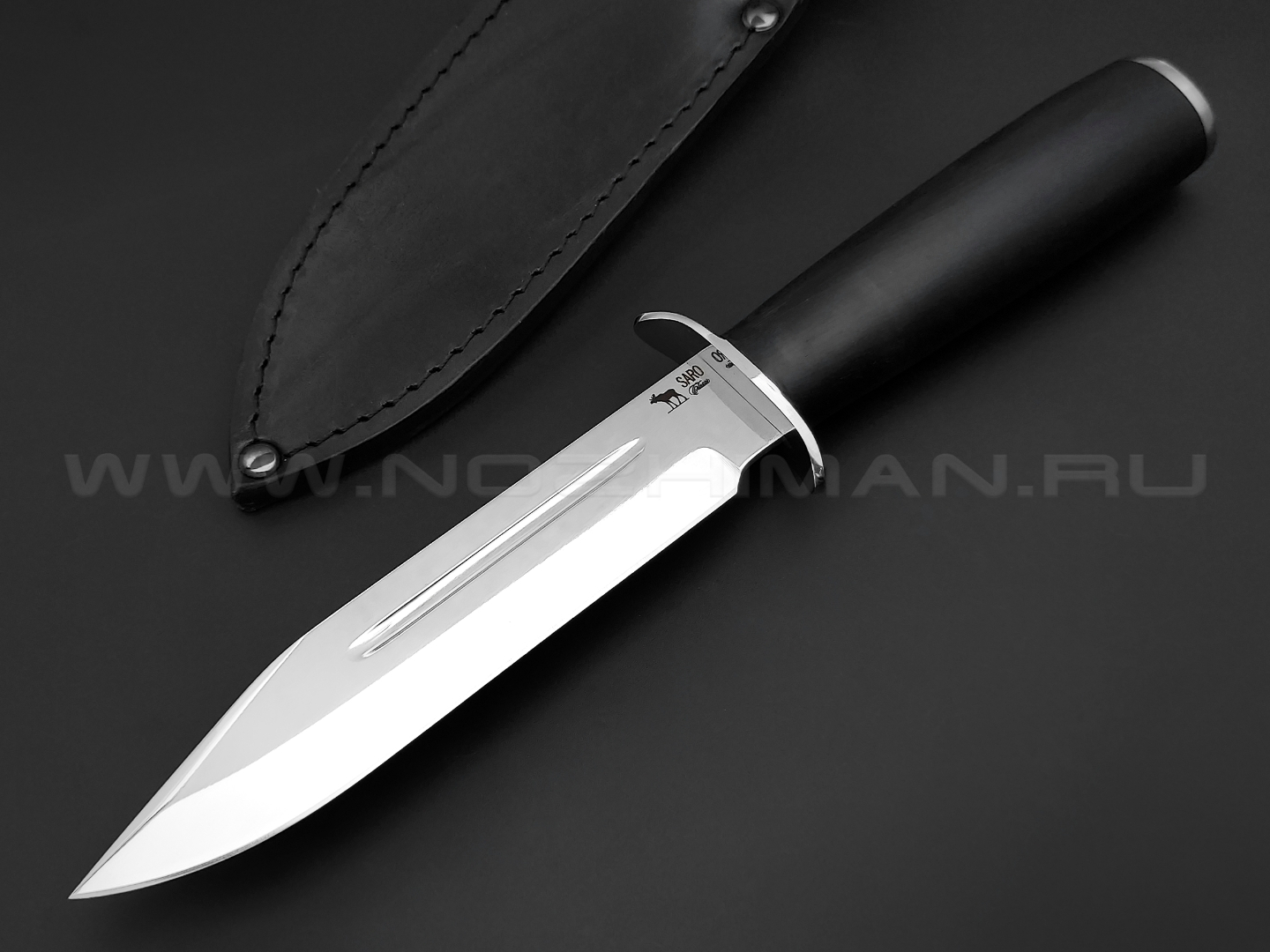 Saro нож НР-2000 сталь Х12МФ, рукоять дерево граб