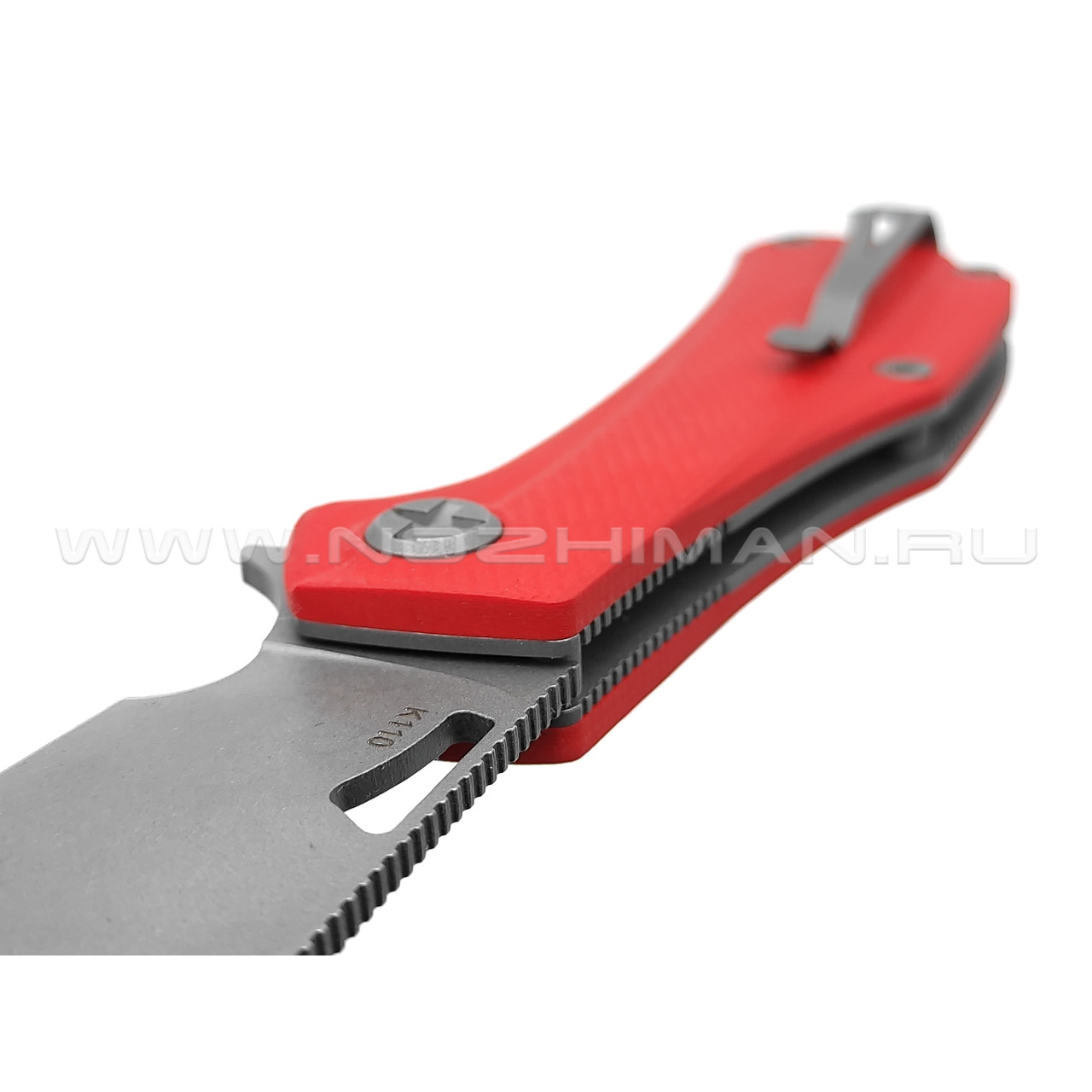 Saro нож Скорпион EVO Wharncliffe сталь K110, рукоять G10 red