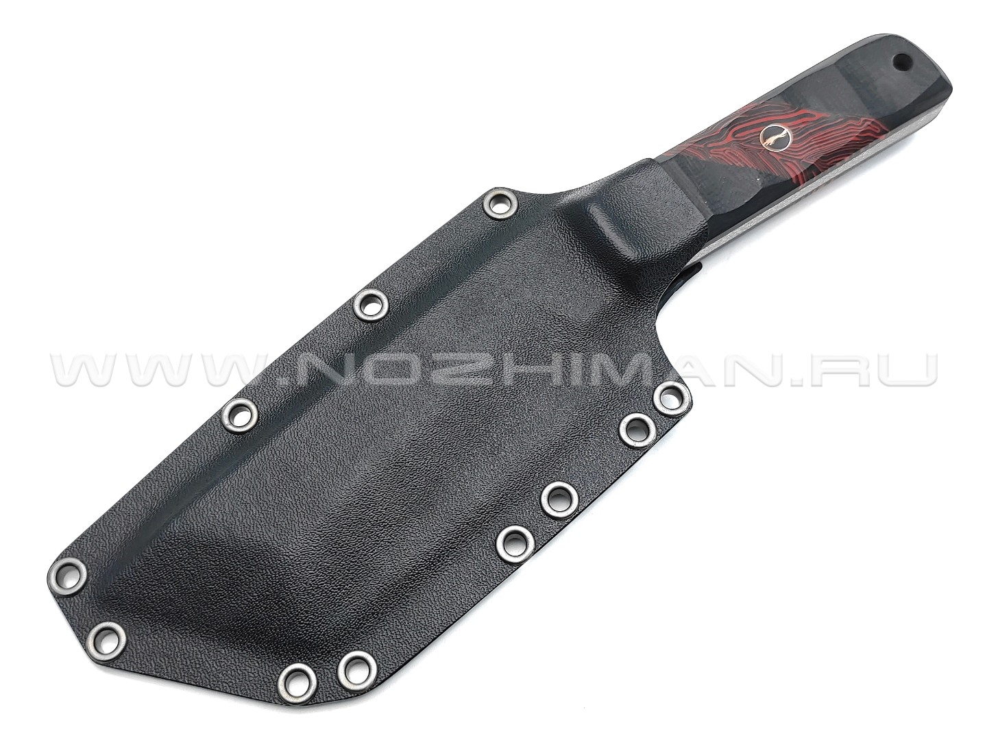 Волчий Век нож НДК 17 сталь PGK WA, рукоять G10 black & red