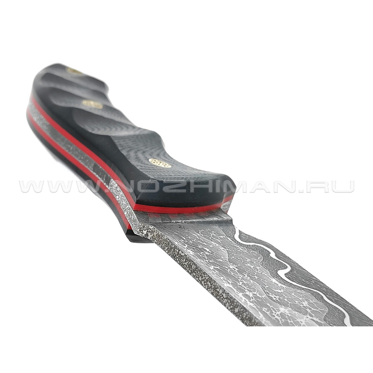 Волчий Век нож Команданте Custom сталь Niolox WA, рукоять G10 black & red