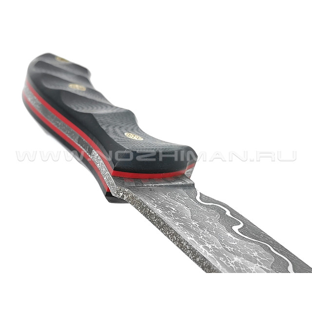 Волчий Век нож Команданте Custom сталь Niolox WA, рукоять G10 black & red