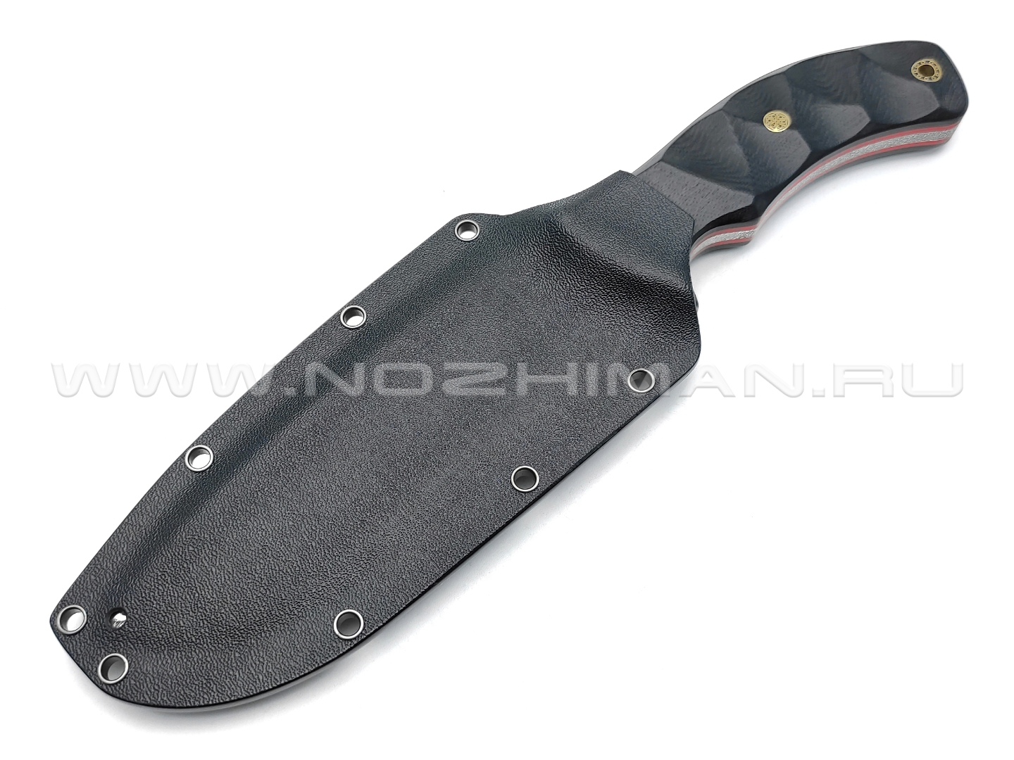 Волчий Век нож Команданте Custom сталь Niolox WA, рукоять G10 black & red