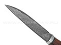 Нож "НЛВ76" ламинат S390, рукоять дерево палисандр, никель (Кузница Васильева)