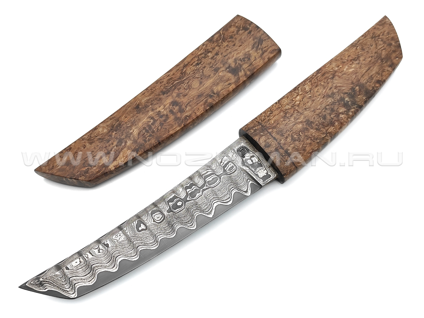 Нож "НЛВ79" ламинат 9ХС, рукоять карельская береза (Кузница Васильева)
