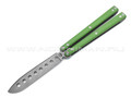 Atroposknife тренировочный балисонг Kirat сталь N690, рукоять G10 green, титан
