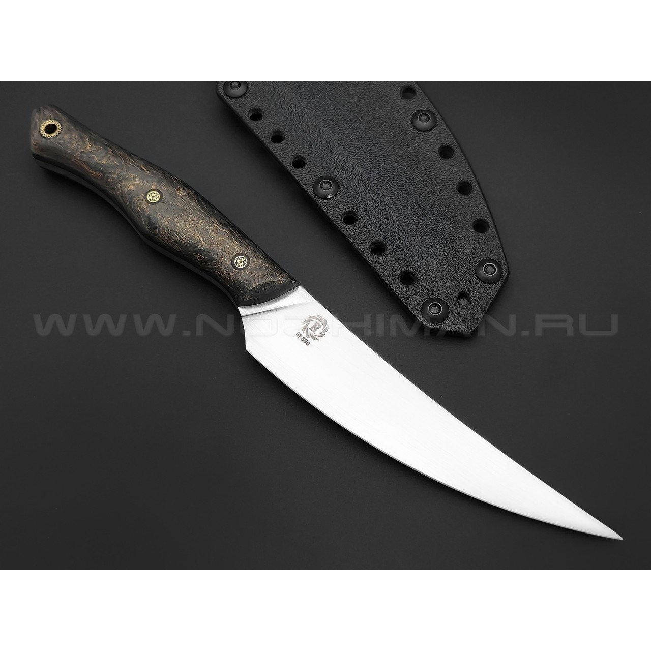 Neyris Knives нож Перс сталь M390, рукоять Carbon fiber dark matter gold