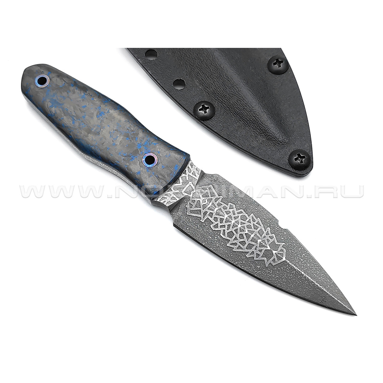 Neyris Knives нож TaoRan сталь CPM 3V, рукоять Carbon fiber blue