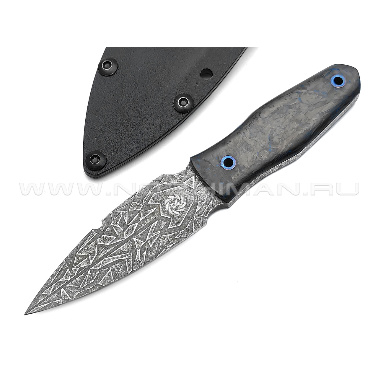 Neyris Knives нож TaoRan сталь CPM 3V, рукоять Carbon fiber blue