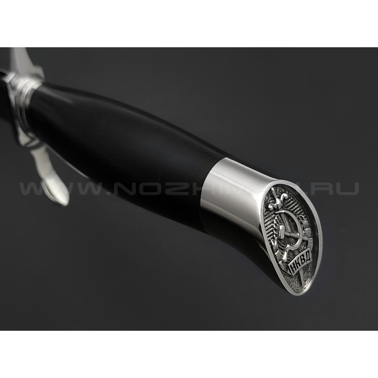 Нож "Финка НКВД" сталь K340, рукоять граб, мельхиор (Тов. Завьялова)