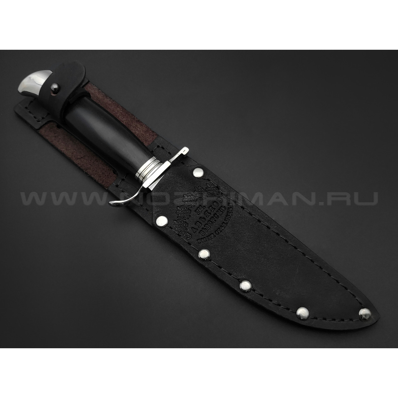 Нож "Финка НКВД" сталь K340, рукоять граб, мельхиор (Тов. Завьялова)