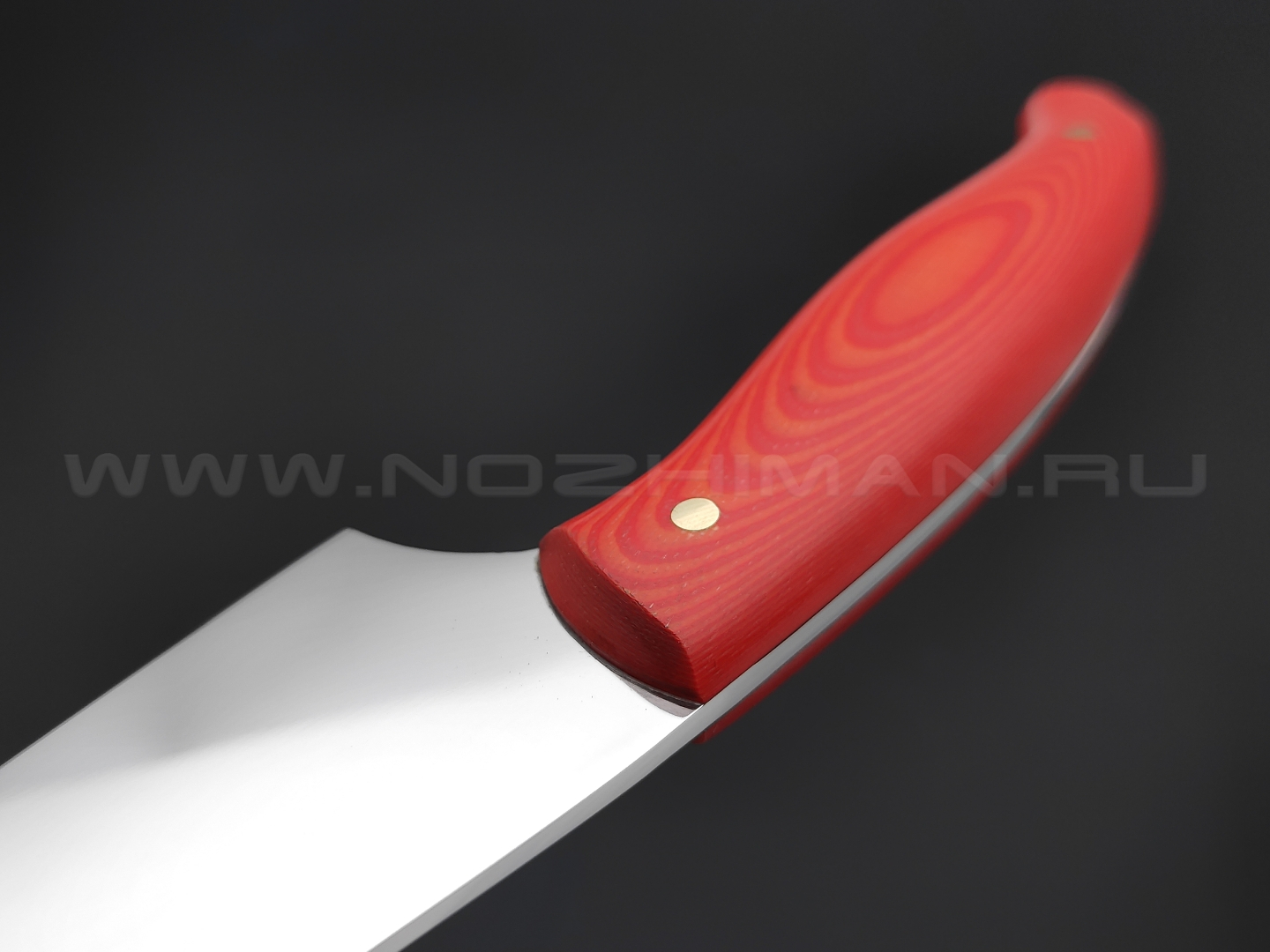 Набор из 3 кухонных ножей, сталь N690, рукоять G10 red&orange (Товарищество Завьялова)