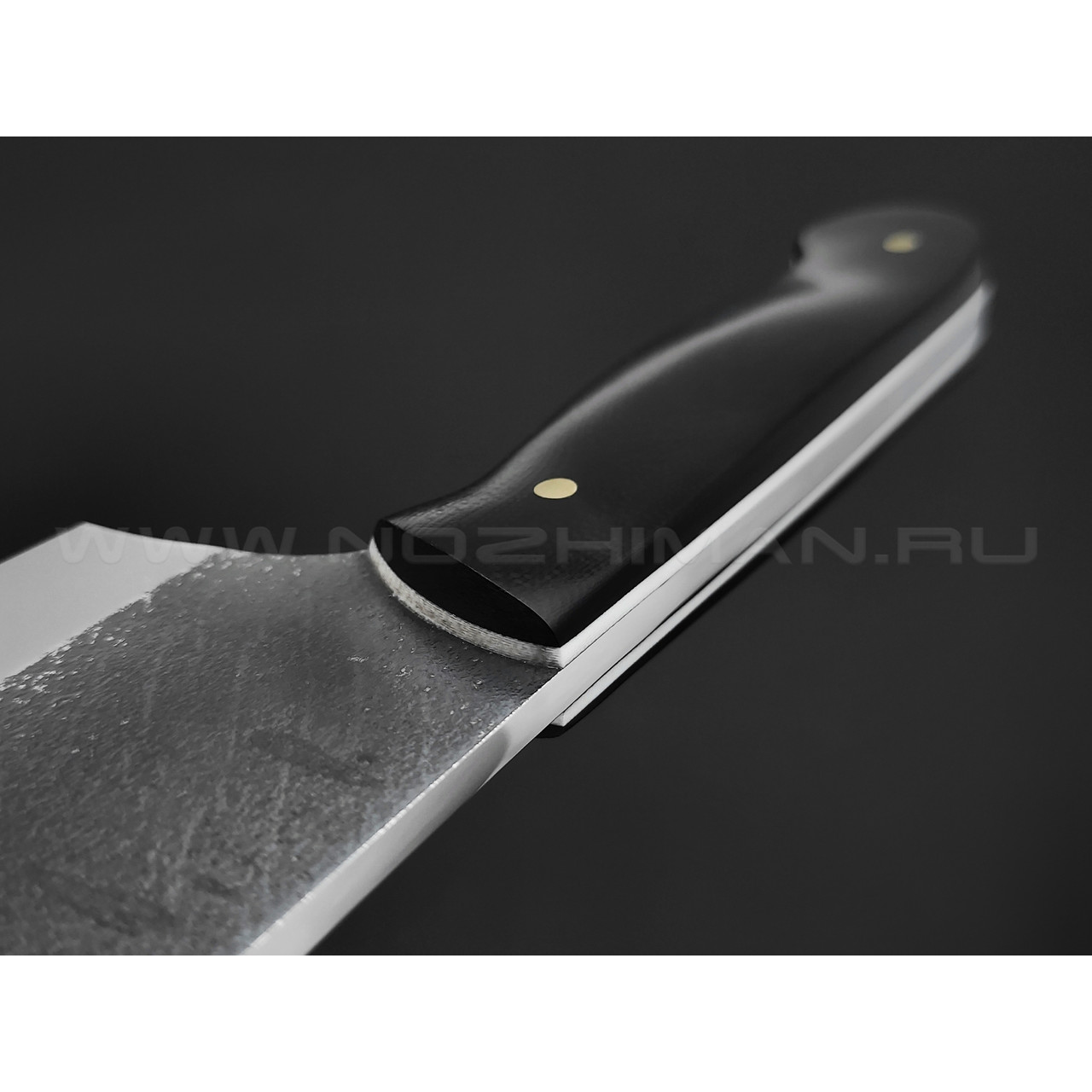 Кухонная тяпка для мяса сталь N690, рукоять G10 (Товарищество Завьялова)