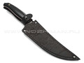 Филейный нож №2, булатная сталь, рукоять G10 black, red (Товарищество Завьялова)