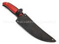 Филейный нож №2, булатная сталь, рукоять G10 red & orange (Товарищество Завьялова)