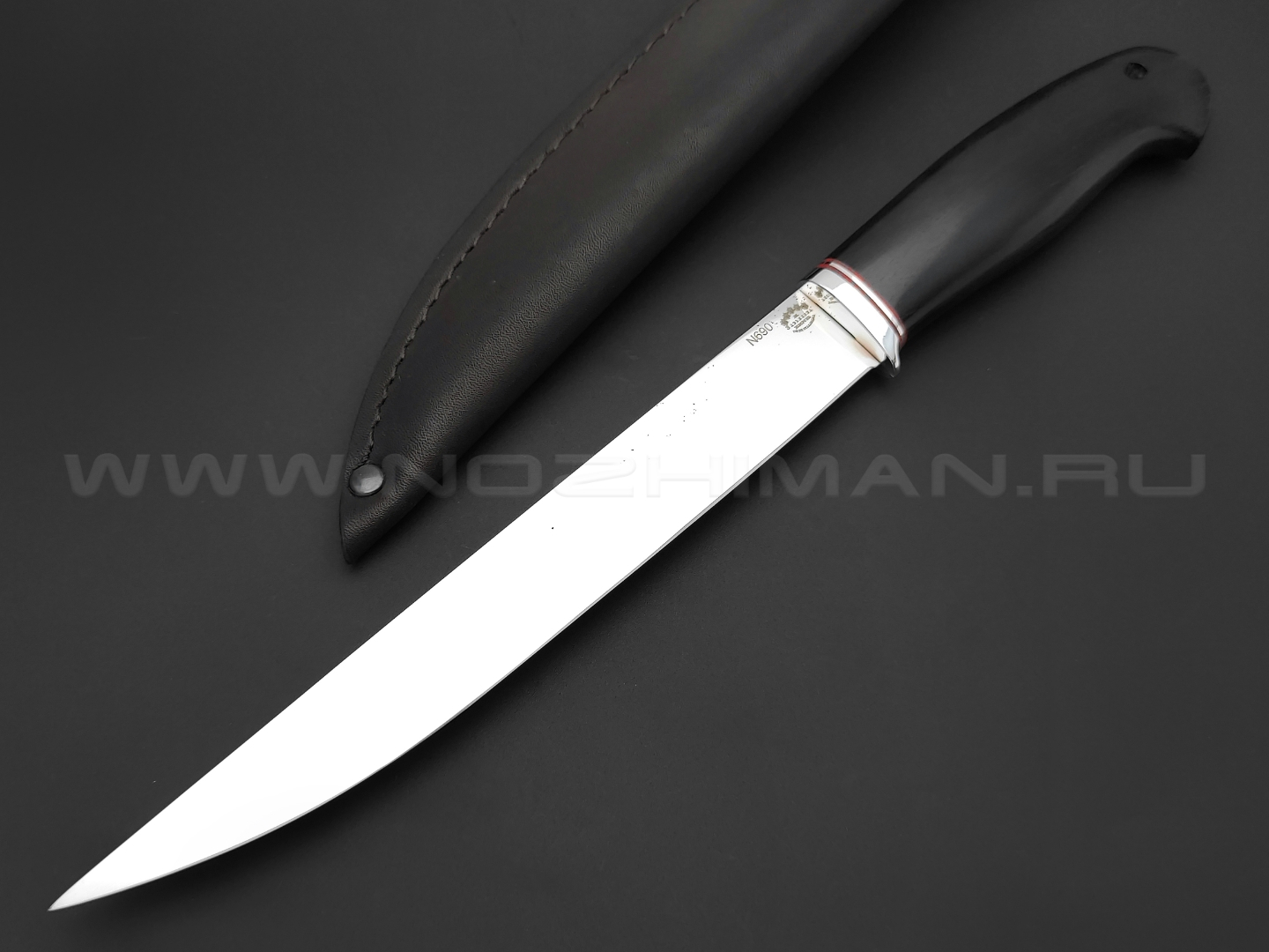 Филейный нож №1, сталь N690, рукоять граб (Товарищество Завьялова)