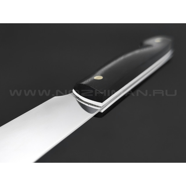 Товарищество Завьялова большой филейный нож №1 сталь N690, рукоять G10 black & white
