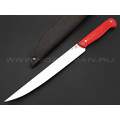 Филейный нож №1, сталь N690, рукоять G10 red & orange (Товарищество Завьялова)