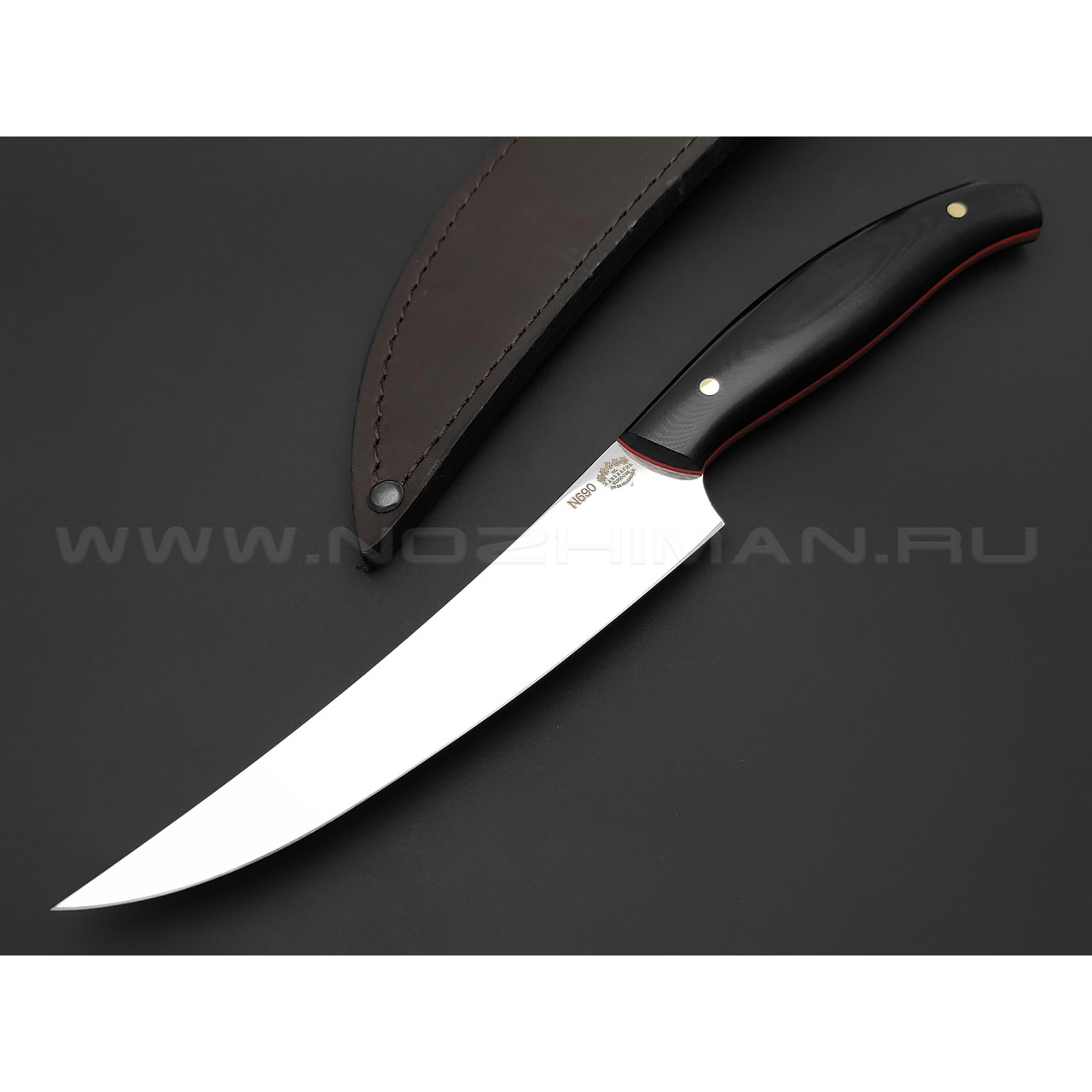 Нож "Филейный-НМ" сталь N690, рукоять G10 black (Наследие)