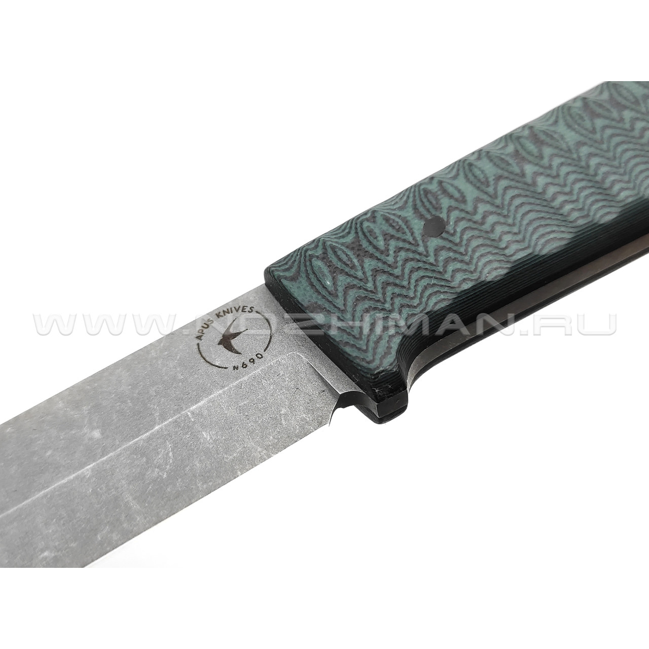 Апус нож Raider Bush сталь N690 стоунвош, рукоять G10 hunter & black