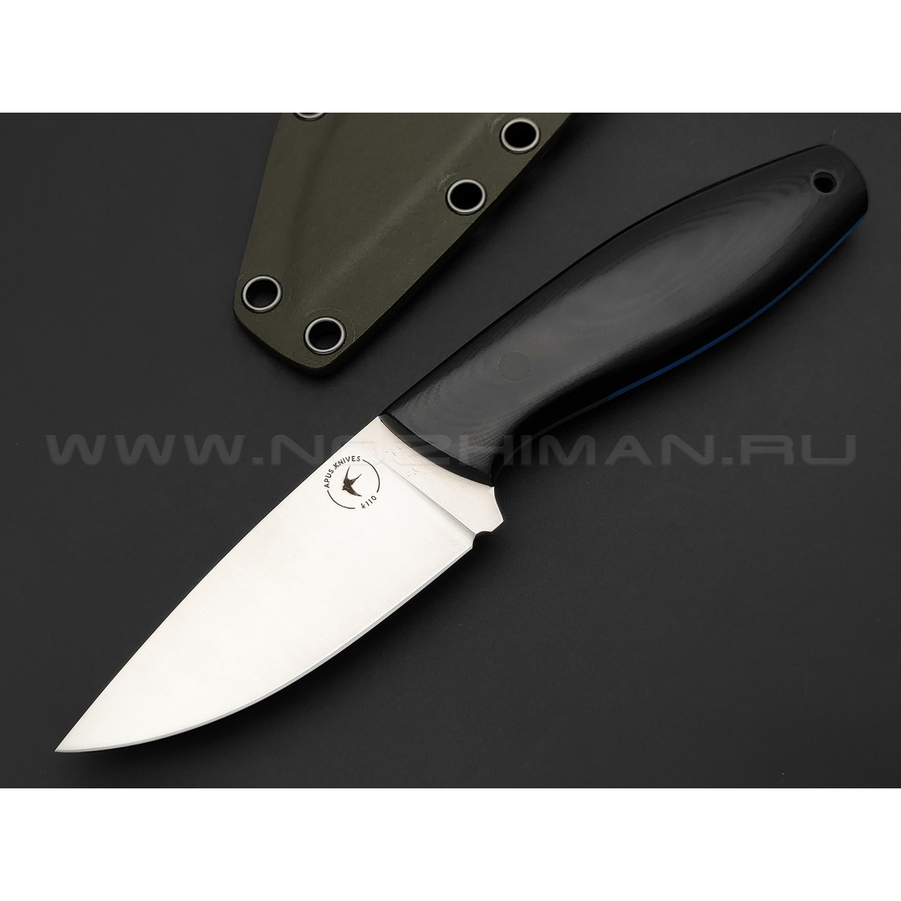 Апус нож Shorty сталь K110, рукоять G10 black