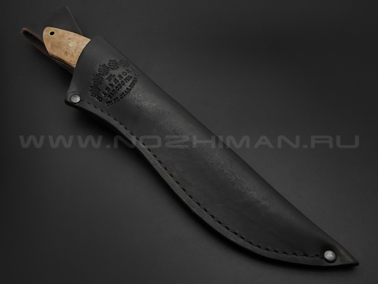 Нож "Ящер" сталь K340, рукоять карельская береза (Товарищество Завьялова)