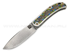 1-й Цех складной нож "Складень - Драккары" сталь K110, рукоять нержавеющая сталь, эмаль