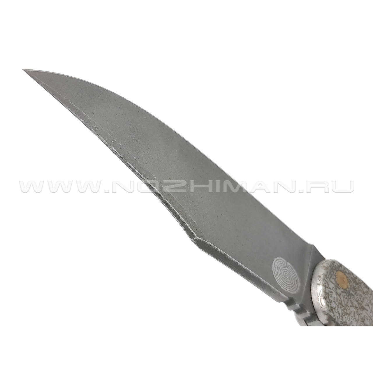 1-й Цех складной нож "Складень - Человечки" сталь K110, рукоять нержавеющая сталь, эмаль