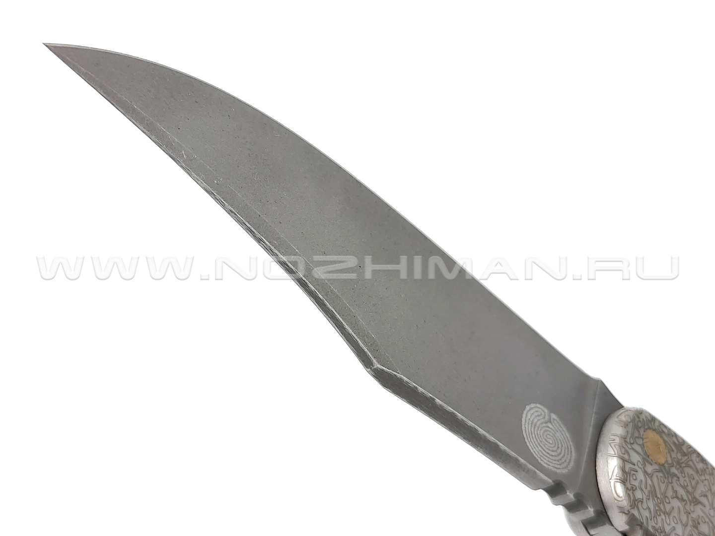 1-й Цех складной нож "Складень - Человечки" сталь K110, рукоять нержавеющая сталь, эмаль