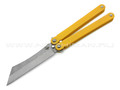 Atroposknife балисонг Клевер сталь X50CrMoV15, рукоять G10 yellow