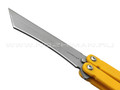 Atroposknife балисонг Клевер сталь X50CrMoV15, рукоять G10 yellow
